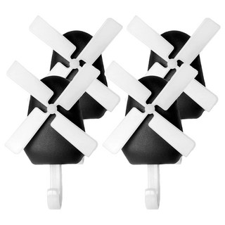 QUALy 轉轉風車壁掛 76 x 26 x 20mm, 黑色, 4個