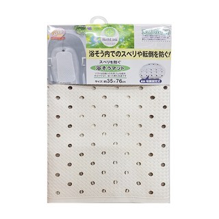 WAKO 浴室防滑橡膠墊, 76 x 35cm, 米色, 1個