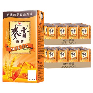 統一 麥香奶茶 300ml - 經典國民飲品 大麥風味, 48入