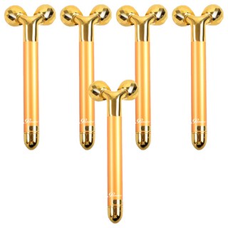 Panatec 沛莉緹 24K金雙滾輪按摩美容棒 3D V型滾輪 360°滾動提拉, 5個