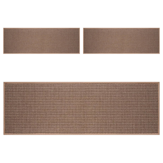 半島良品 亞麻款止滑樓梯墊, 米駝色, 3個