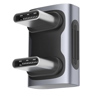 HAGiBiS 海備思 USB4 40Gbps Type-C 公對公 鋁合金轉接頭 U形彎 240W快充 8K 60Hz影像輸出, 1個, 單一商品