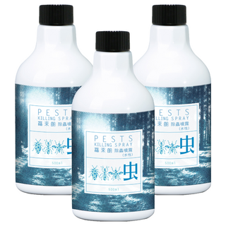 HUKUROU 福來朗 水性除蟲噴霧補充瓶, 500ml, 3瓶