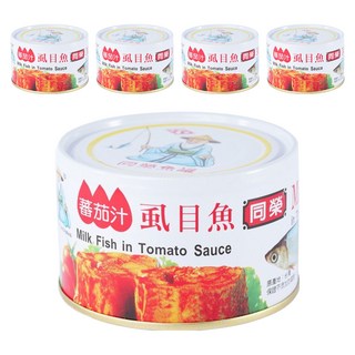 同榮 茄汁虱目魚, 入味好滋味, 色香味絕佳, 保證不含防腐劑,化學色素, 230g, 5罐