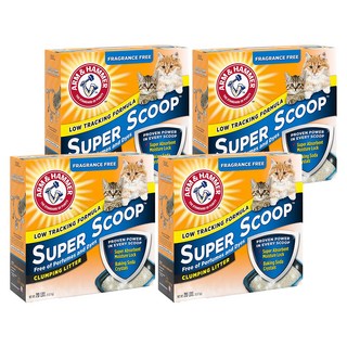 ARM&HAMMER 超凝結貓砂 無香味 99%低粉塵 超強凝結力 易於清潔, 9.07kg, 4盒