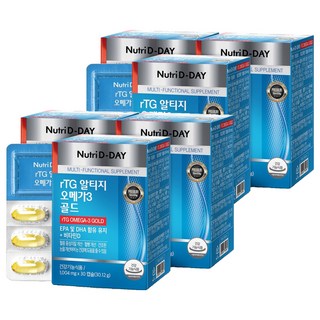 뉴트리디데이 rTG 알티지 오메가3 골드, 30정, 6개