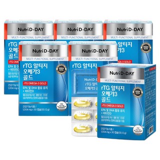 뉴트리디데이 rTG 알티지 오메가3 골드, 30정, 6개
