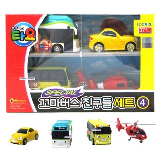 TAYO 快速工具車 迷你工程車玩具套裝 激發兒童想像力, 4件組, 1盒