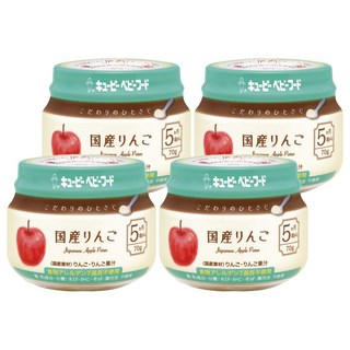 kewpie 極上嚴選日本蘋果泥 5M 70g 日本蘋果 蘋果泥 寶寶副食品, 蘋果, 4罐