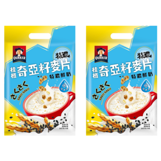 QUAKER 桂格 特濃鮮奶奇亞籽麥片 10包, 280g, 2袋