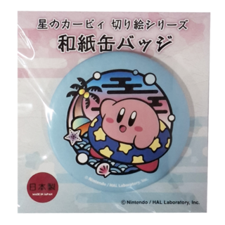 TWINCRE 別針 和風泳圈卡比 金屬材質 日本製造, 1個
