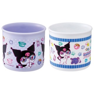 Skater 銀離子塑膠水杯 7.4 x 6.8cm 200ml, 庫洛米 紫色 + 白色, 2個