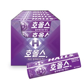 HALLS XS 薄荷涼糖 藍莓口味, 27.9g, 20條