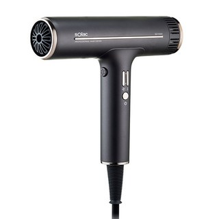 sOlac 專業負離子吹風機, 輕量296克, 附贈3款磁吸吹嘴, 沙龍級護髮, SD-1000G, 鈦金灰