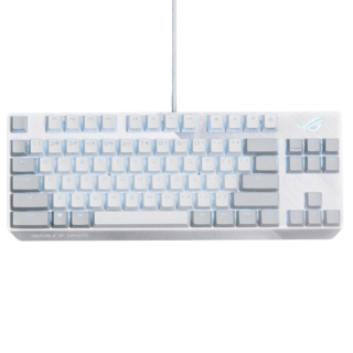 ASUS 華碩 REPUBLIC OF GAMERS ROG STRIX SCOPE NX TKL 機械式電競鍵盤 原廠保固, X806, 紅軸, 月光白