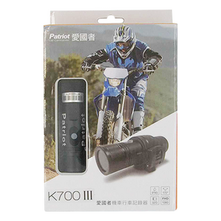 Patriot 愛國者 K700 III 三代 機車行車記錄器, IPX5 防水, 170度廣角鏡頭, 1080P FHD, 黑色