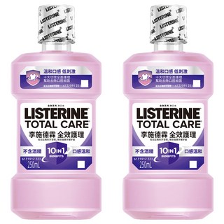 LISTERINE 李施德霖 全效護理除菌漱口水 無酒精配方 6大功效, 250ml, 2瓶