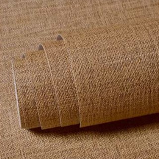 다마온 풀없이 셀프도배 접착식 린넨벽지, 내추럴브라운