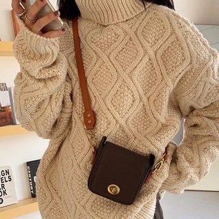 SORIDAL 女用 美迪芙 日常 迷你 斜背包 小, 棕色