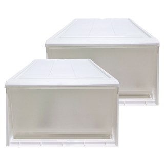 KEYWAY 聯府 日式KD抽屜整理箱 NS30-1 30L, 霧透, 2個