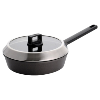 WOLL Logic系列 鑄鐵深型平底鍋 附玻璃鍋蓋, 28cm, 1個