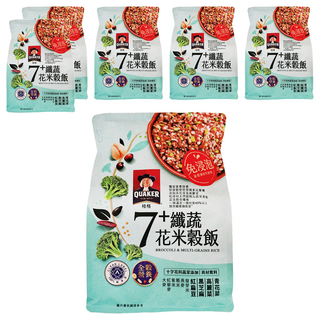 QUAKER 桂格 免浸泡7+纖蔬花米穀飯, 650g, 6包