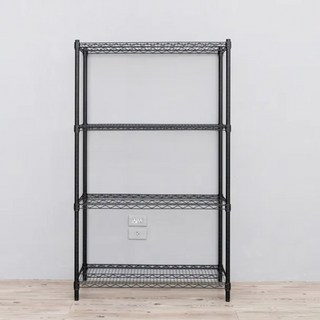 dayneeds 日需百備 荷重型 烤漆四層架 鐵力士架 收納層架 層架 鐵架, 黑色, 4層