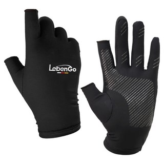 루미오 쿨 원단 논슬립 레저 장갑, 블랙, 1세트