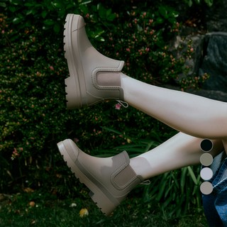 SHOOPEN 女款短筒鬆緊帶切爾西雨靴 HPCV6ES704