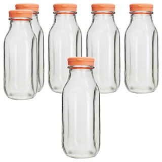 mir 六角矽膠方形玻璃瓶, 6個, 300ml