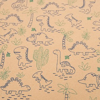 Good Given 小恐龍捲筒包裝紙, 卡夫藍, 1個