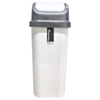 KEYWAY 聯府 天使附蓋垃圾桶, 白色 + 黑色