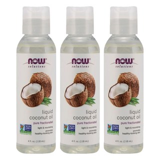 NOW Foods 純椰子保濕油/基底油, 118ml, 3瓶