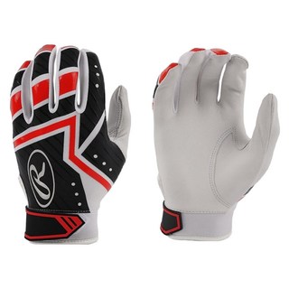 Rawlings Flexfit 雙手用打擊手套 EBG21S04GL, 黑色 + 紅色, 1個