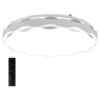 WONHA Artway 圓形 LED 房間吸頂燈 75W + 遙控器套組, 不閃頻 白色 + 香檳色 + 晝光色 + 燈泡色 + 自然白光