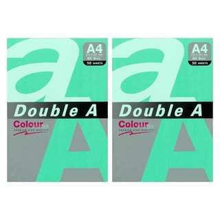Double A 影印紙 湖水綠 Greenbush 80g A4 50張, 2包