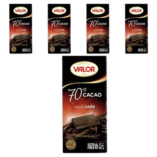 VALOR 70%純黑巧克力片, 100g, 5片