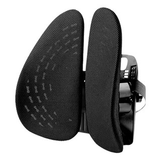 Mass 生活好物 舒適護腰墊，人體工學腰托，透氣舒適靠墊，辦公學習家居三合一背墊，黑色