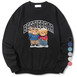 ILLUSO 男女通用 特殊雙面棉 標準Bestie Bear基本版型大學T