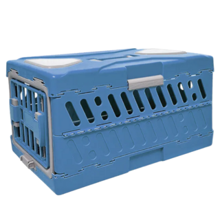 Nice u 毛樂趣 可收納式寵物外出籠 藍色 PP/ABS材質, 54 x 30.5 x 36cm, 1個