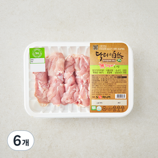 마니커 닭터의자연 무항생제 인증 1등급 닭다리살 정육 (냉장), 500g, 6개
