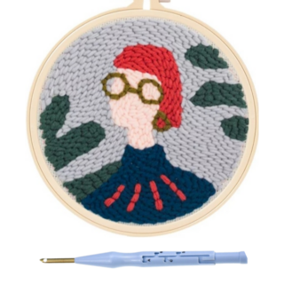 法式刺繡DIY組, 1套, 22紅發小姑娘