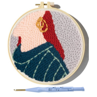 法式刺繡DIY組, 1套, 26紅發少女