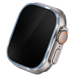 HODA 好貼 滿版黑 霧面玻璃貼 + 鈦合金保護框, 天峰藍, 1組