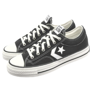 Converse Star Player 76 低筒帆布鞋 星箭標 黑色 男款休閒帆布鞋, 25.5cm