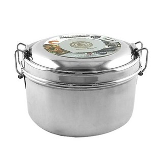 Green Bell 綠貝 316圓型便當盒 分層設計, 不鏽鋼, 1個