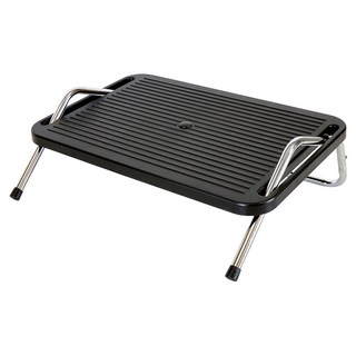 YADI 亞第 空間大師 人體工學腳踏板 可調節傾斜度 易於組裝, 黑色 + 銀色, 1個