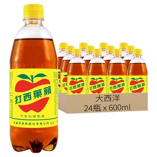 大西洋 蘋果西打, 600ml, 24瓶