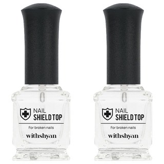 withshyan 指甲防護亮甲油, 2個, 單一顏色