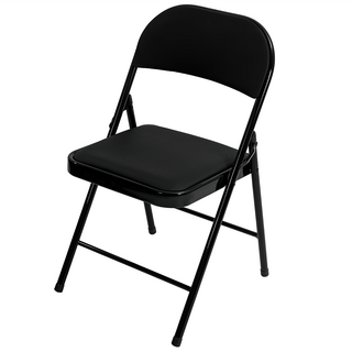 HABITY 皮革坐墊摺疊椅, 黑色, 1個